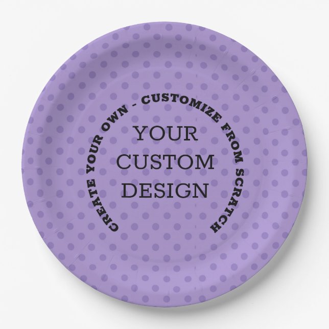 Create Your Own Custom Design Paper Plates (Front)