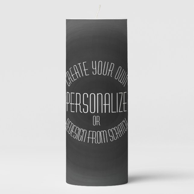 Create Your Own - Custom Design Pillar Candle (Front)