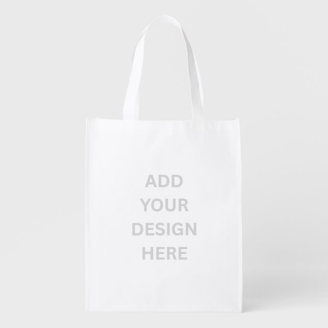 Create Your Own Custom Design Reusable Grocery Bag (Front)
