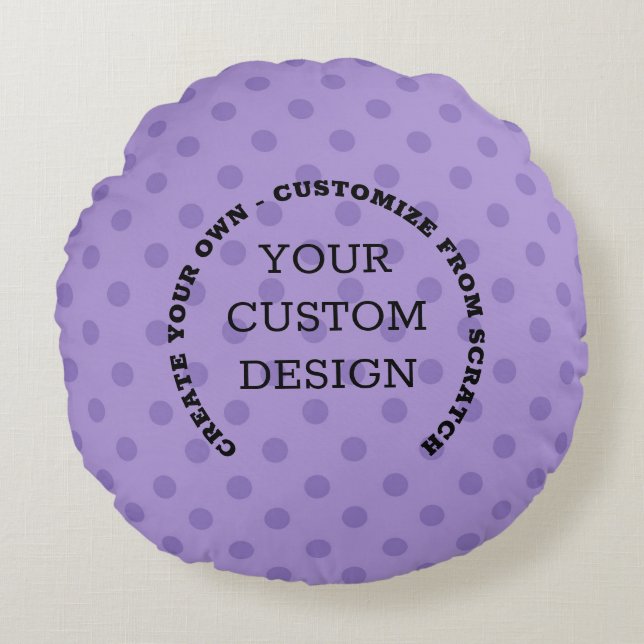 Create Your Own Custom Design Round Pillow (Front)