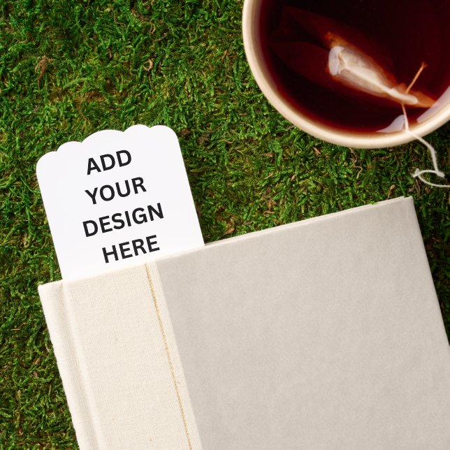 Create Your Own Custom Design Scalloped Bookmarks (Closed Book)