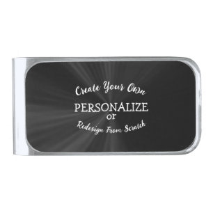 Create Your Own Custom Design Silver Finish Money Clip
