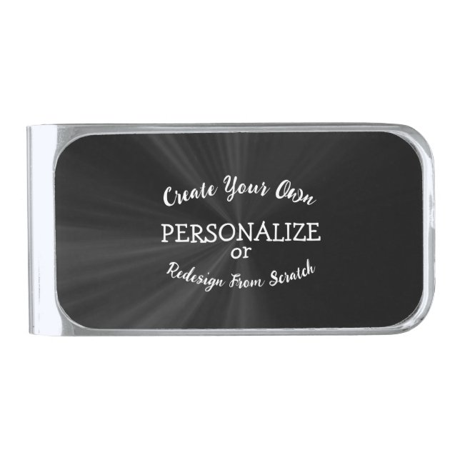 Create Your Own Custom Design Silver Finish Money Clip (Front)