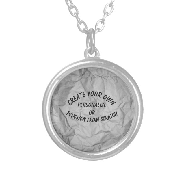 Create Your Own Custom Design Silver Plated Necklace (Front)