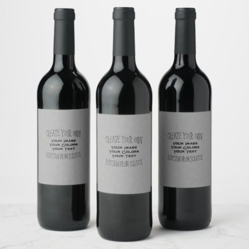 Create Your Own Custom Design Wine Label