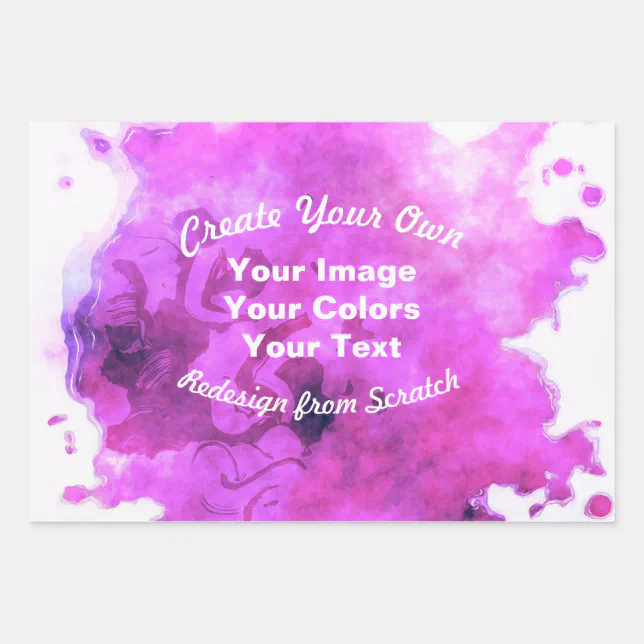 Create Your Own Custom Design Wrapping Paper Sheets Zazzle