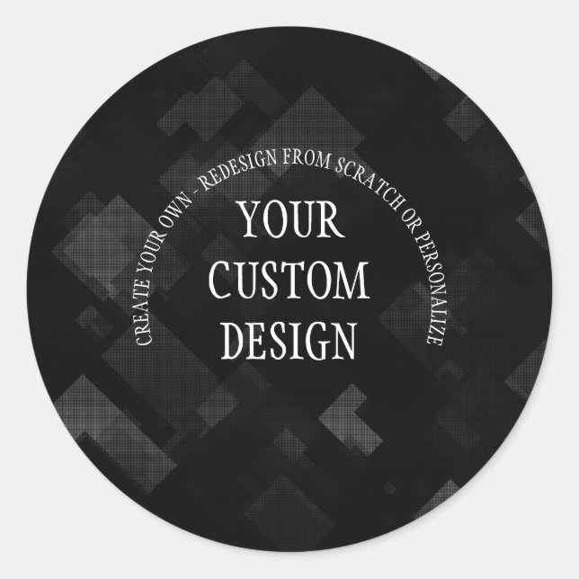 Create Your Own Custom Designed Classic Round Sticker (Front)