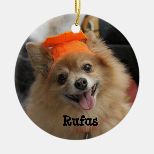 Create Your Own Custom Dog Photo Ceramic Ornament