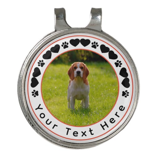 Create Your Own Custom Dog Photo Golf Hat Clip