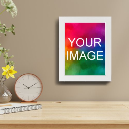 Create Your Own Custom Elegant Modern Photo White Framed Art