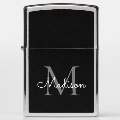 Create Your Own Custom Elegant Monogram Zippo Lighter