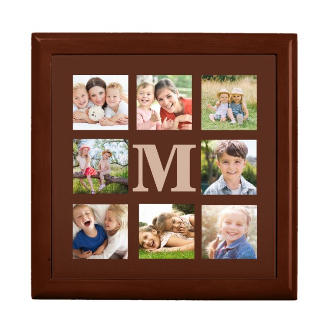 Create your Own Custom Family 8 Photo Collage Gift Box (Front)