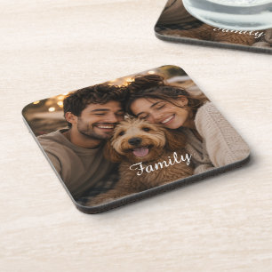 Create your own custom family beverage coaster