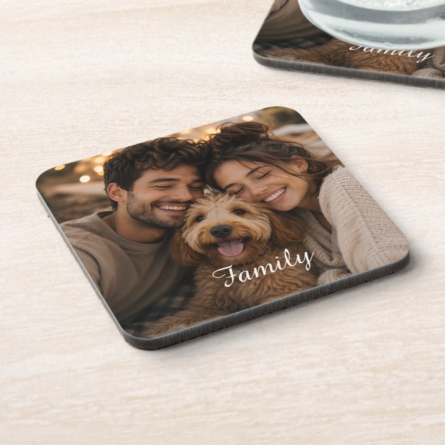 Create your own custom family beverage coaster (Left Side)