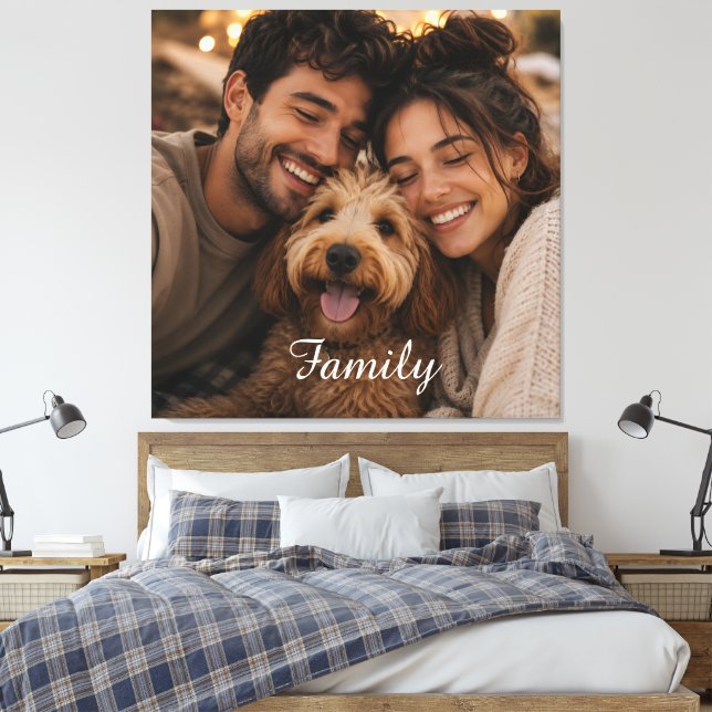 Create your own custom family canvas print (Insitu(Bedroom))