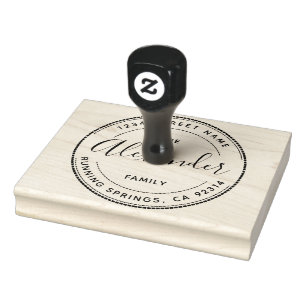 Create Your Own Custom Family Name Return Address Rubber Stamp