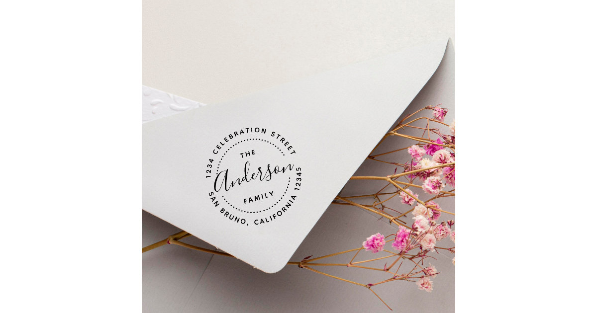 Initial Calligraphy Personalized Self-Inking Wedding Stamp