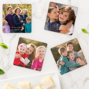 Create Your Own Custom Family Photo Coaster Set
