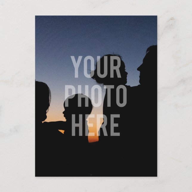 Create Your Own Custom Family Photo Keepsake Holiday Postcard (Front)