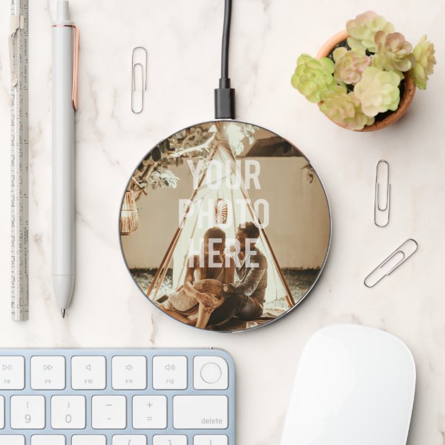 Create Your Own Custom Family Photo Keepsake Wireless Charger (Desk)