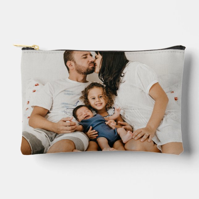 Create Your Own Custom Family Photo Personalized   Accessory Pouch (Front)