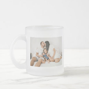 Create Your Own Custom Family Photo Personalized Frosted Glass Coffee Mug
