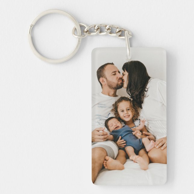 Create Your Own Custom Family Photo Personalized   Keychain (Front)