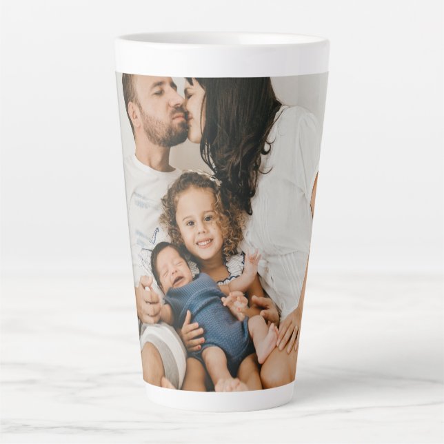Create Your Own Custom Family Photo Personalized   Latte Mug (Front)