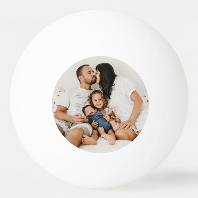 Create Your Own Custom Family Photo Personalized Ping Pong Ball (Front)