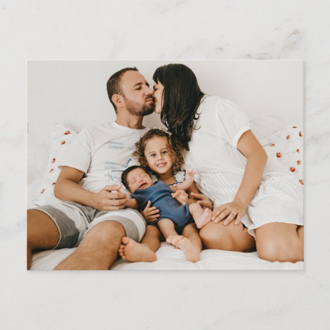 Create Your Own Custom Family Photo Personalized Postcard (Front)