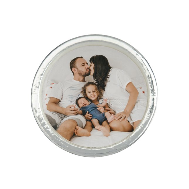 Create Your Own Custom Family Photo Personalized  Ring (Front)