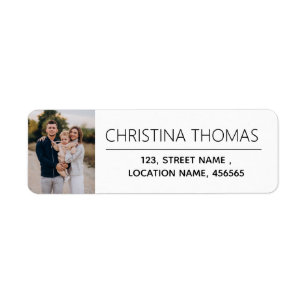 Create your own custom family photo Return Address Label