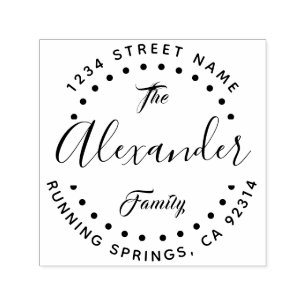 Create Your Own Custom Family Return Address Self-inking Stamp