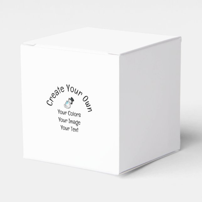 Create Your Own Custom Favor Boxes (Front Side)