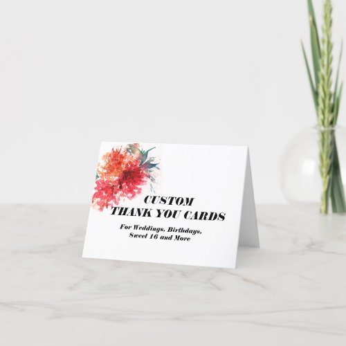 Create Your Own Custom Floral Thank You Card