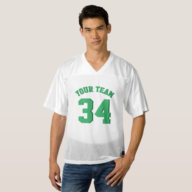 Create Your Own Custom Football Jersey Green Sport (Front Full)