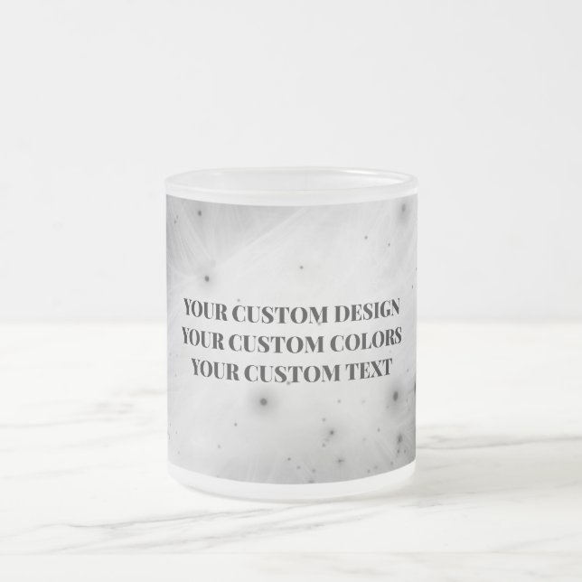 Create Your Own Custom Frosted Glass Coffee Mug (Center)