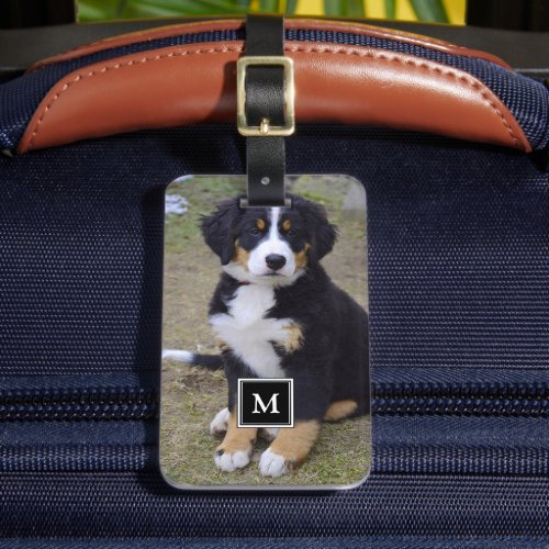Create your own custom full photo monogram luggage luggage tag