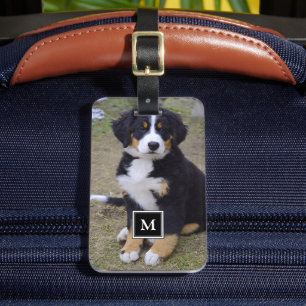 Create your own custom full photo monogram luggage tag