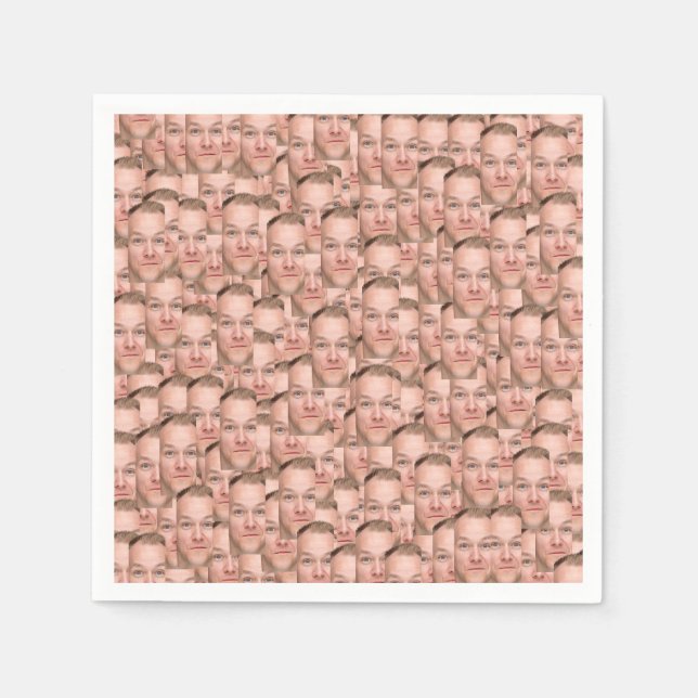 Create your own Custom Funny Photo Collage Napkins (Front)