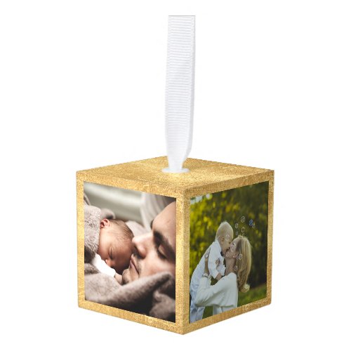 Create Your Own Custom Gold Baby Family Photo Cube Ornament - Create your own personalized cube ornament with your custom images. Add your favorite photo, design or artwork to create something really unique. To edit this design template, click 'Change' and upload your own image as shown above. Click 'Customize' button to add text, customize fonts and colors.
Treat yourself or make the perfect gift for family, friends, parents and grandparents!