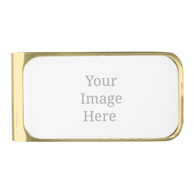 Create your own custom  gold finish money clip (Front)