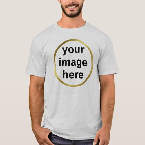 Create Your Own Custom Gold Frame Photo T_Shirt