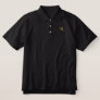 Create Your Own Custom Gold Monogrammed Mens Black Embroidered Polo Shirt