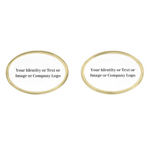 Create Your Own Custom Gold Tone Oval Cufflinks