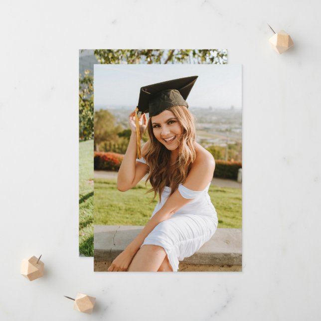 Create Your Own Custom Graduate 2 Photo Announcement (Front/Back In Situ)