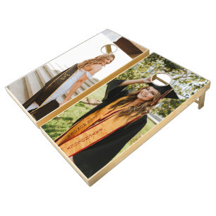 Create Your Own Custom Graduate 2 Photo Cornhole Set