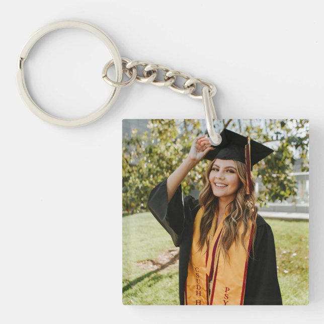 Create Your Own Custom Graduate 2 Photo Keychain (Front)
