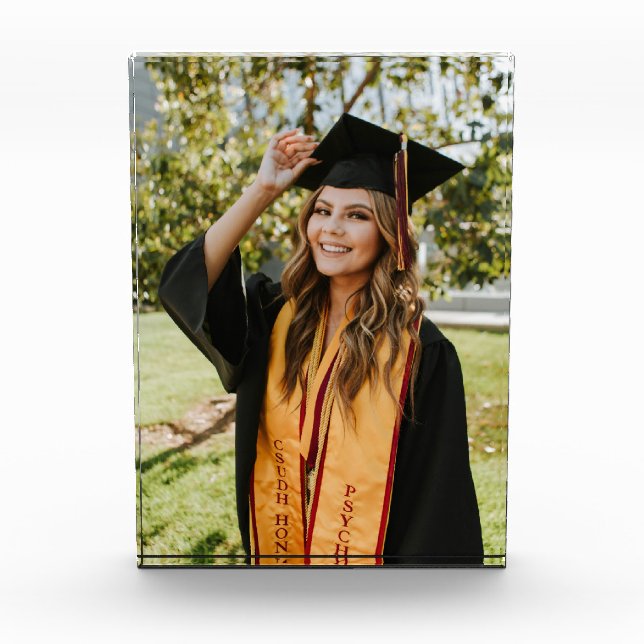 Create Your Own Custom Graduate Photo Acrylic Award (Front)