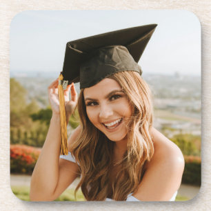 Create Your Own Custom Graduate Photo Beverage Coaster